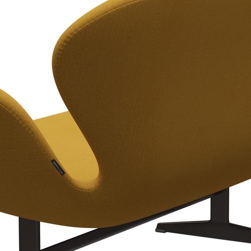 [product_category]-Fritz Hansen Swan Sofa 2 Seater, Brown Bronze/Steelcut Trio Mustard-Fritz Hansen-3321-STR453-BBBASE-FRI-5