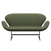 Fritz Hansen Swan™ Sofa 2 Seater, Brown Bronze/Steelcut Trio Soft Green