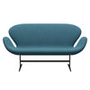 Fritz Hansen Swan™ Sofa 2 Seater, Brown Bronze/Steelcut Trio Turquoise