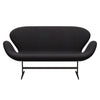 Fritz Hansen Swan™ Sofa 2 Seater, Brown Bronze/Sunniva Black (683)