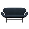 Fritz Hansen Swan™ Sofa 2 Seater, Brown Bronze/Sunniva Black/Navy