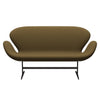 Fritz Hansen Swan Sofa 2 Seater, Brown Bronze/Tonus Khaki Green