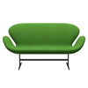 Fritz Hansen Swan™ Sofa 2 Seater, Brown Bronze/Tonus Light Green