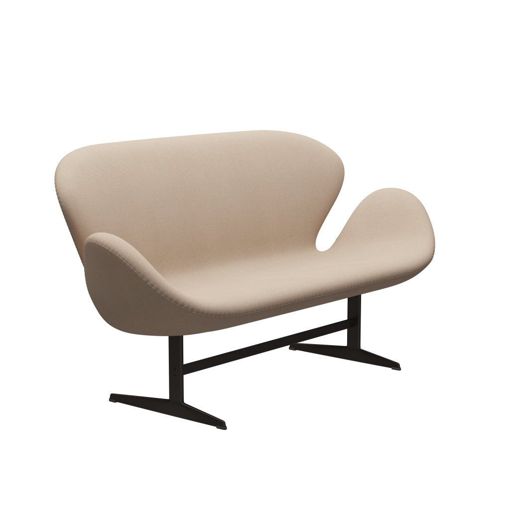 Fritz Hansen Svanesofa 2-Personers, Brown Bronze/Tonus Sand