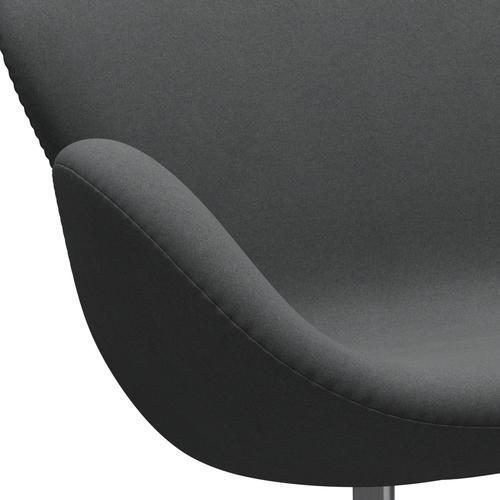 [product_category]-Fritz Hansen Swan Sofa 2 Seater, Satin Brushed Aluminium/Divina Dark Grey-Fritz Hansen-3321-DIV173-SPAL-FRI-7