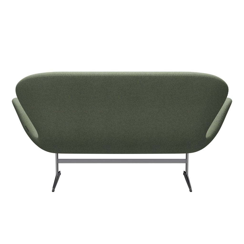 [product_category]-Fritz Hansen Swan Sofa 2 Seater, Satin Brushed Aluminium/Divina Melange Light Green-Fritz Hansen-3321-DIM917-SPAL-FRI-4