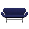 Fritz Hansen Swan™ Sofa 2 Seater, Satin Brushed Aluminium/Divina Violet Dark (684)