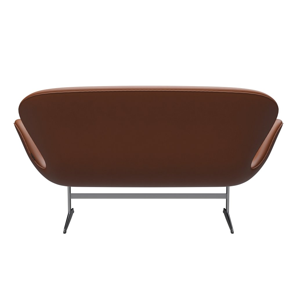 [product_category]-Fritz Hansen Swan Sofa 2 Seater, Satin Brushed Aluminium/Essential Walnut-Fritz Hansen-3321-STWALT-SPAL-FRI-4