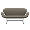 Fritz Hansen Swan™ Sofa 2 Seater, Satin Brushed Aluminium/Fame Beige (61003)