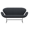 Fritz Hansen Swan™ Sofa 2 Seater, Satin Brushed Aluminium/Fame Grey (60003)