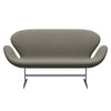 Fritz Hansen Swan™ Sofa 2 Seater, Satin Brushed Aluminium/Hallingdal Beige