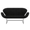 Fritz Hansen Svanesofa 2-Personers, Satinpoleret Aluminium/Hallingdal Charcoal