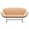 Fritz Hansen Swan™ Sofa 2 Seater, Satin Brushed Aluminium/Natural Natural