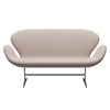 Fritz Hansen Swan™ Sofa 2 Seater, Satin Brushed Aluminium/Steelcut Trio Light Beige