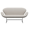 Fritz Hansen Swan™ Sofa 2 Seater, Satin Brushed Aluminium/Steelcut Wool White