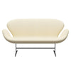 Fritz Hansen Swan™ Sofa 2 Seater, Satin Brushed Aluminium/Tonus Wool White