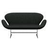 Fritz Hansen Swan™ Sofa 2 Seater, Satin Brushed Aluminum/Divina Melange Salt & Pepper