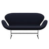 Fritz Hansen Swan™ Sofa 2 Seater, Silver Grey/Canvas Dark Blue