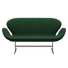 Fritz Hansen Swan™ Sofa 2 Seater, Silver Grey/Canvas Grass Green