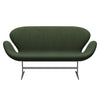 Fritz Hansen Swan™ Sofa 2 Seater, Silver Grey/Canvas Light Green/Blue