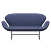 Fritz Hansen Swan™ Sofa 2 Seater, Silver Grey/Canvas Washed Blue