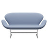 Fritz Hansen Swan™ Sofa 2 Seater, Silver Grey/Capture Light Blue (4902)