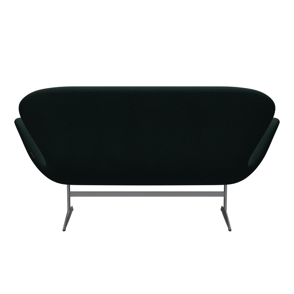 [product_category]-Fritz Hansen Swan Sofa 2 Seater, Silver Grey/Christianshavn Dark Green-Fritz Hansen-3321-CH1161-SGBASE-FRI-4