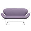 Fritz Hansen Swan™ Sofa 2 Seater, Silver Grey/Comfort White/Light Violet