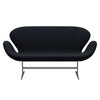 Fritz Hansen Swan™ Sofa 2 Seater, Silver Grey/Diablo Dark Blue