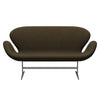 Fritz Hansen Svanesofa 2-Personers, Silver Grey/Divina Brun (984)