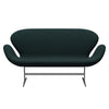 Fritz Hansen Swan™ Sofa 2 Seater, Silver Grey/Divina Dark Green (886)