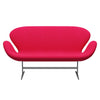 Fritz Hansen Svanesofa 2-Personers, Silver Grey/Divina Lipstick Pink