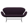 Fritz Hansen Swan™ Sofa 2 Seater, Silver Grey/Divina Md Aubergine