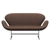 Fritz Hansen Swan™ Sofa 2 Seater, Silver Grey/Divina Md Hazelnut