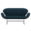 Fritz Hansen Swan™ Sofa 2 Seater, Silver Grey/Divina Md Petrol Dark