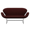 Fritz Hansen Swan™ Sofa 2 Seater, Silver Grey/Divina Melange Burgundy