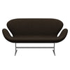 Fritz Hansen Swan™ Sofa 2 Seater, Silver Grey/Divina Melange Dark Brown