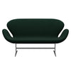 Fritz Hansen Swan™ Sofa 2 Seater, Silver Grey/Divina Melange Dark Green