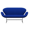 Fritz Hansen Swan™ Sofa 2 Seater, Silver Grey/Divina Melange Electric Blue