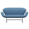 Fritz Hansen Swan™ Sofa 2 Seater, Silver Grey/Divina Melange Light Blue