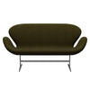 Fritz Hansen Swan™ Sofa 2 Seater, Silver Grey/Divina Melange Olive Dark