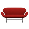 Fritz Hansen Swan™ Sofa 2 Seater, Silver Grey/Divina Melange Red