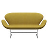 Fritz Hansen Swan™ Sofa 2 Seater, Silver Grey/Divina Melange Yellow