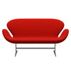 Fritz Hansen Swan™ Sofa 2 Seater, Silver Grey/Divina Red (562)