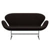 Fritz Hansen Swan™ Sofa 2 Seater, Silver Grey/Fame Dark Brown