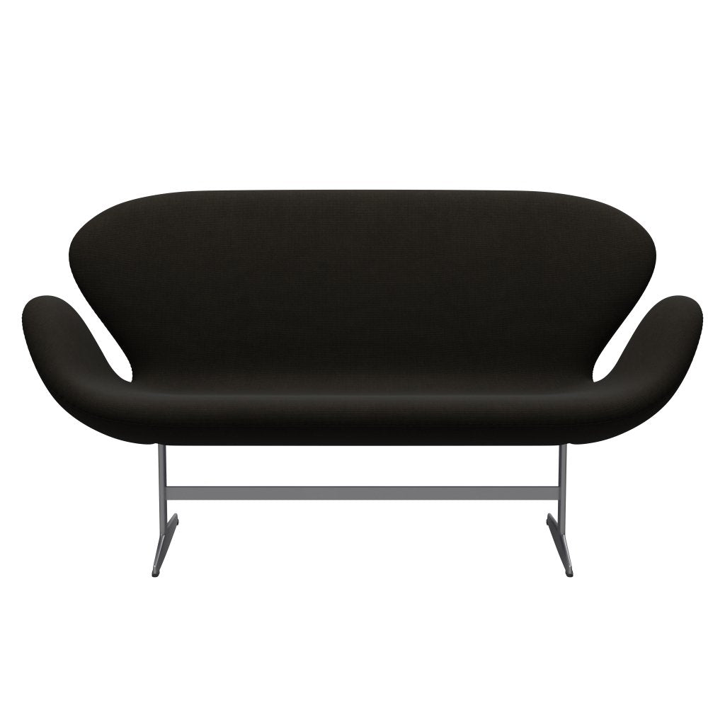 [product_category]-Fritz Hansen Swan Sofa 2 Seater, Silver Grey/Fame Dark-Fritz Hansen-3321-F61134-SGBASE-FRI-1