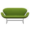 Fritz Hansen Swan™ Sofa 2 Seater, Silver Grey/Fame Green