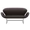 Fritz Hansen Swan™ Sofa 2 Seater, Silver Grey/Grace Dark Brown