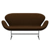 Fritz Hansen Swan™ Sofa 2 Seater, Silver Grey/Hallingdal Brown