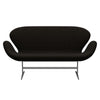 Fritz Hansen Swan™ Sofa 2 Seater, Silver Grey/Hallingdal Dark Brown